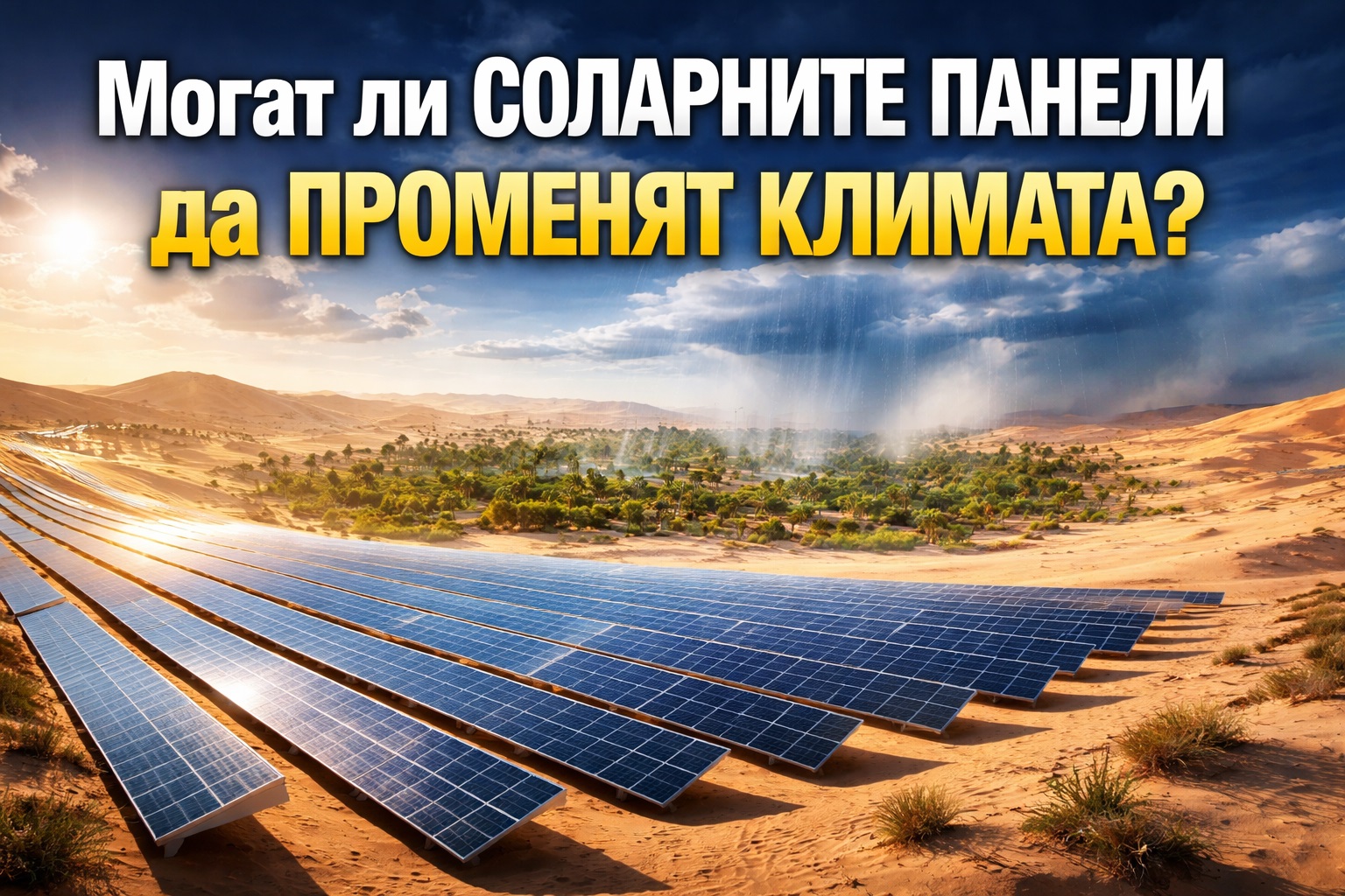 Соларни панели в Сахара и тяхното влияние върху климата и околната среда