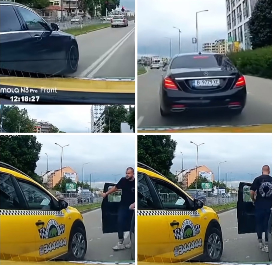 Полицейски служители във Варна проверяват автомобил след сигнал за агресивно поведение на пътя, подаден чрез платформата „На запис без компромис“.