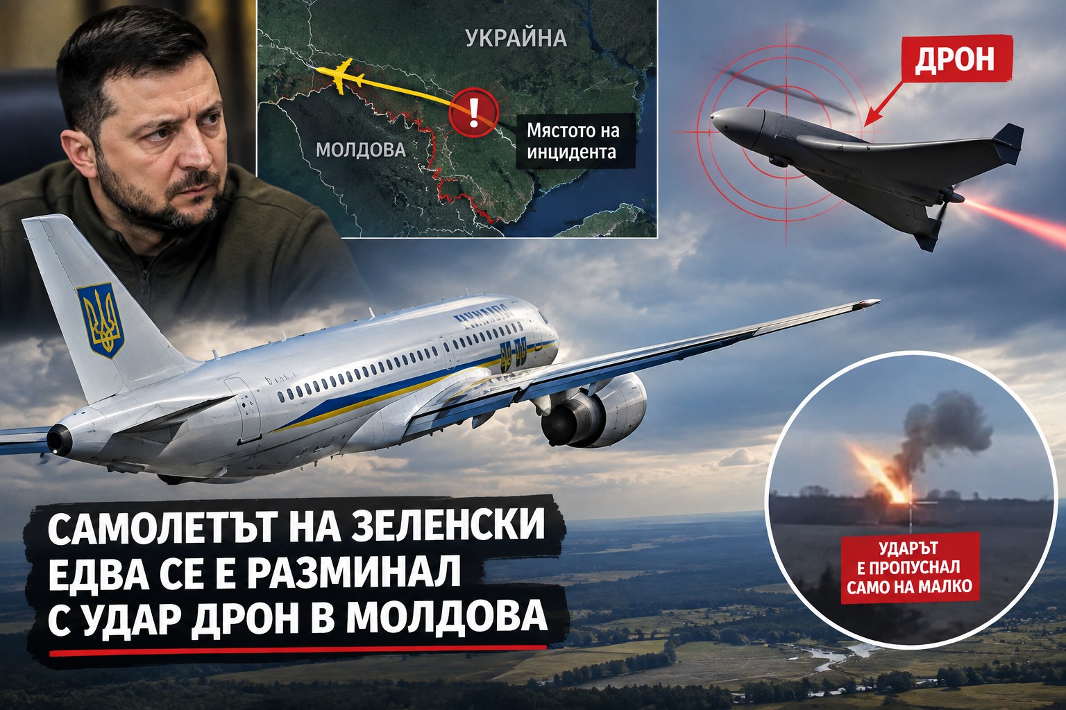 Военни радари и системи за противовъздушна отбрана, сканиращи небето над Източна Европа след инцидента с дрон в Молдова.