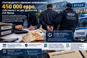 Счетоводен удар за близо милион лева: Източването на 450 000 евро изправи на нокти бизнеса във Враца